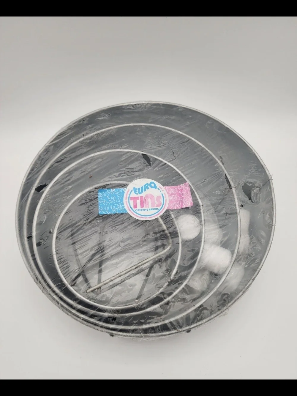 Set Of 4 Tier Round EuroTins Pans Assymetric Hight